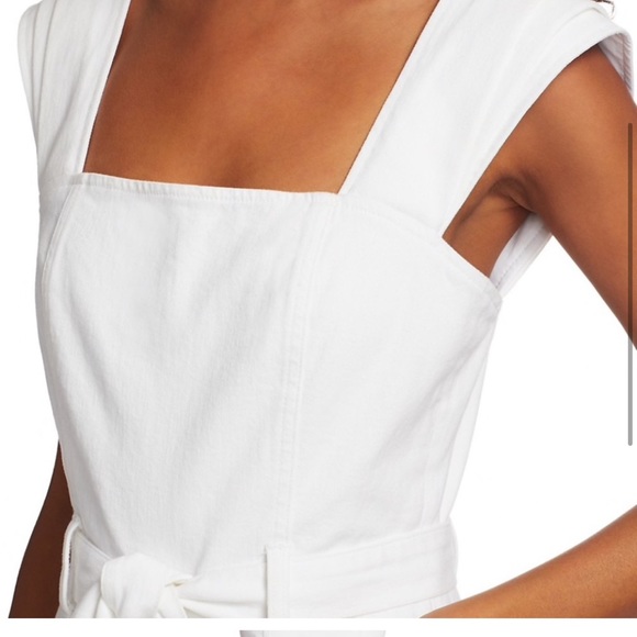 Alice + Olivia White Jean Jumpsuit - Picture 3 of 7